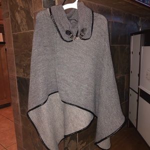 Black and White Poncho